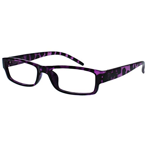 La Compañía Gafas De Lectura Púrpura Ligero Lectores Con UV400 Lectores De Sol Valor Paquete Doble Hombres Mujeres RS32-5 +2,00
