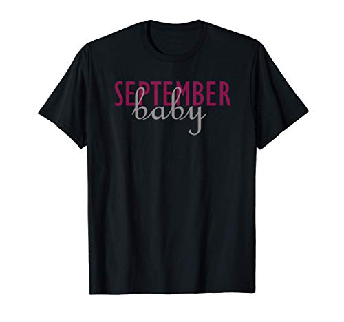 Septiembre cumpleaños del bebé mes anuncio embarazo Camiseta