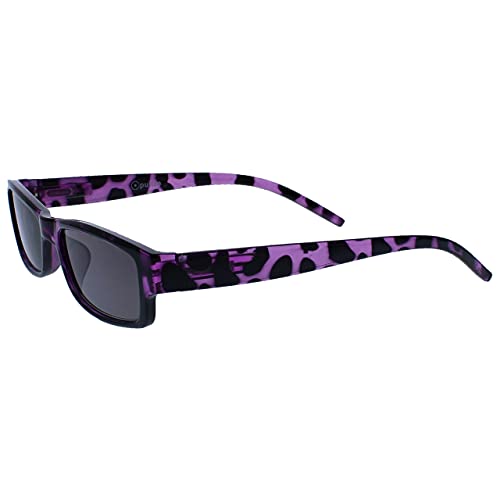 La Compañía Gafas De Lectura Púrpura Ligero Lectores Con UV400 Lectores De Sol Valor Paquete Doble Hombres Mujeres RS32-5 +2,00