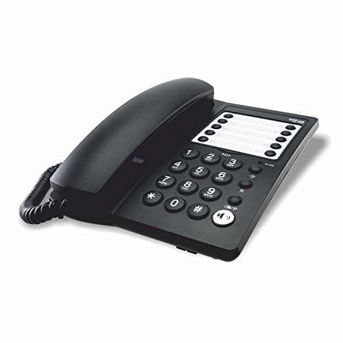 HAEGER OFFICE - Teléfono con 10 Memorias directas, tecla de rellamada del último número, marcación y conversación en manos libres