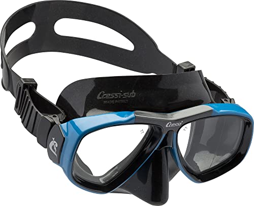 Cressi Tauchmaske Erwachsen Focus Optische Gläser Möglich Gafas de Buceo, Unisex, Negro/Azul