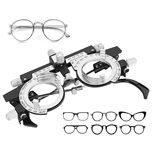 Montura de lente de prueba óptica, equipo de optometría para gafas, montura de optometría profesional PD 48-80 mm, montura de ajuste ajustable, montura de lente óptica de prueba