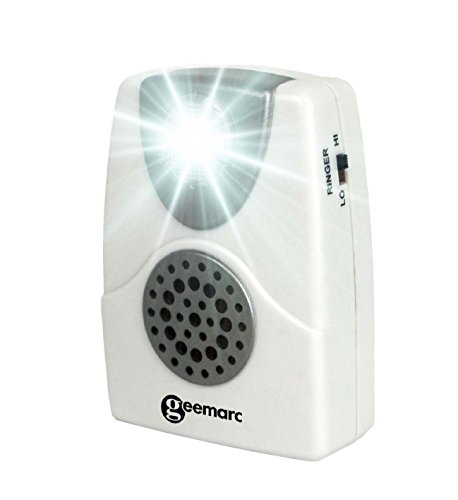 Geemarc CL11 - Amplificador de Timbre Telefónico con Luz de Advertencia para Teléfono Fijo - Posibilidad de Montaje en Pared - Ideal para Ambientes Ruidosos y Personas con Discapacidad Auditiva